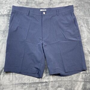 Peter Millar Shorts Mens 38 Classic Navy Shackelford Performance Hybrid Golf 9"